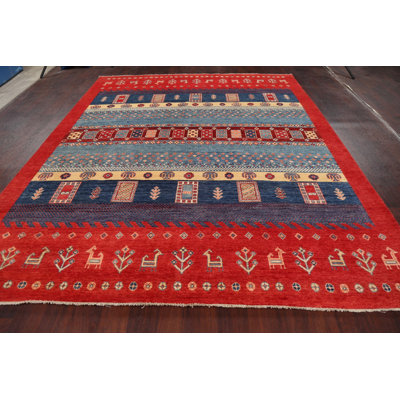 One-of-a-Kind 7'11" X 9'7" New Age Wool Area Rug in Red