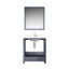 30 po L x P 22 po. Meuble-lavabo gris foncé avec comptoir en quartz blanc, robinet et 28 trous suspendus fixés au mur-2128621174