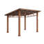 Pavillon de jardin en bois massif, Arcadia, toit en acier incliné résistant, avec rideau, cadre en cèdre, pavillon de barbecue-100764279