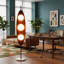 Lampe sur pied «Pacific» - effet bois - 3 x G9 Mid-Century moderne avec base en marbre