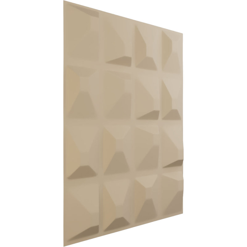 Panneau mural 3D décoratif Tristan EnduraWall, Beige fumé satiné UltraCover