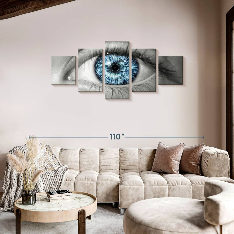 Cyber Blue Eye, H 36 po x l 80 po