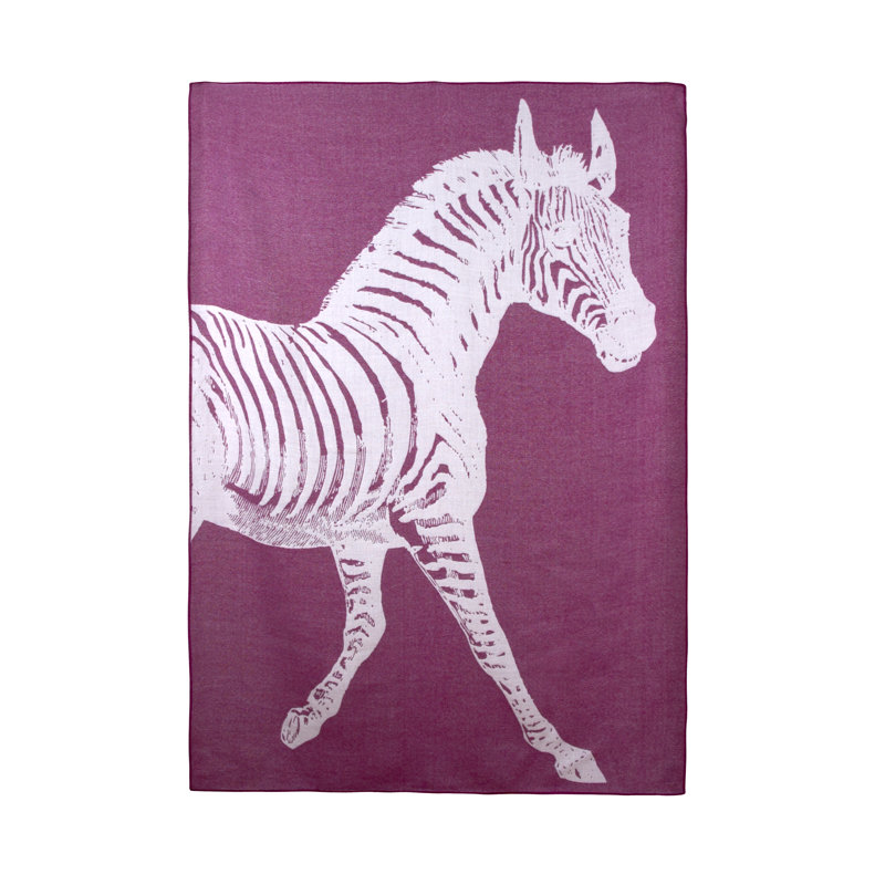  Jeté en laine Zebra, Mauve