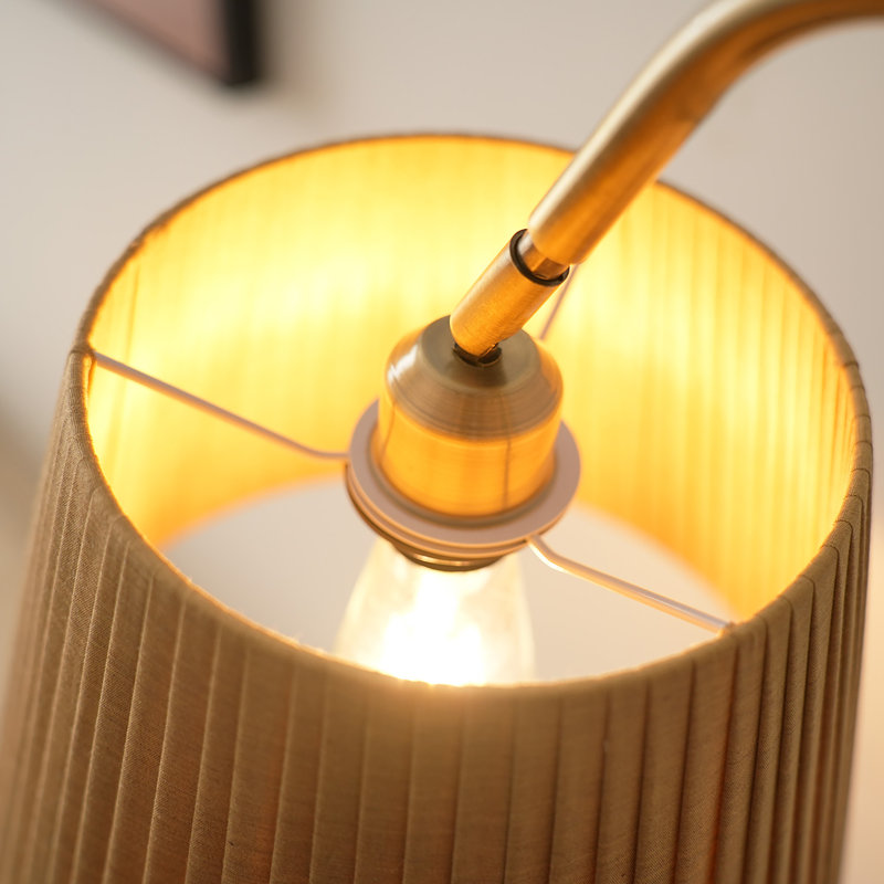 Maraia 62.2'' Golden Arched Floor Lamp, Brown