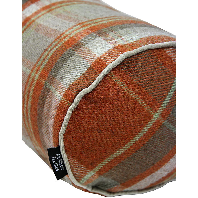 Bolster Cushion, Burnt Orange/Grey
