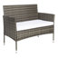 Ensemble de patio 4 pièces en rotin avec coussin-376620291
