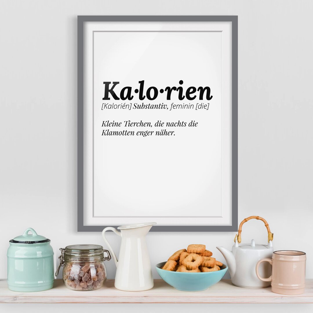 Poster Die Definition von Kalorien