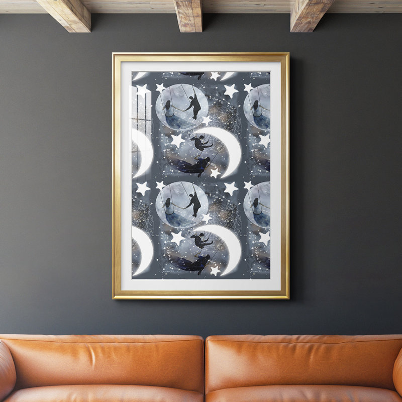 " Celestial Love Collection E ", Gold, 42.5" H x 30.5" W