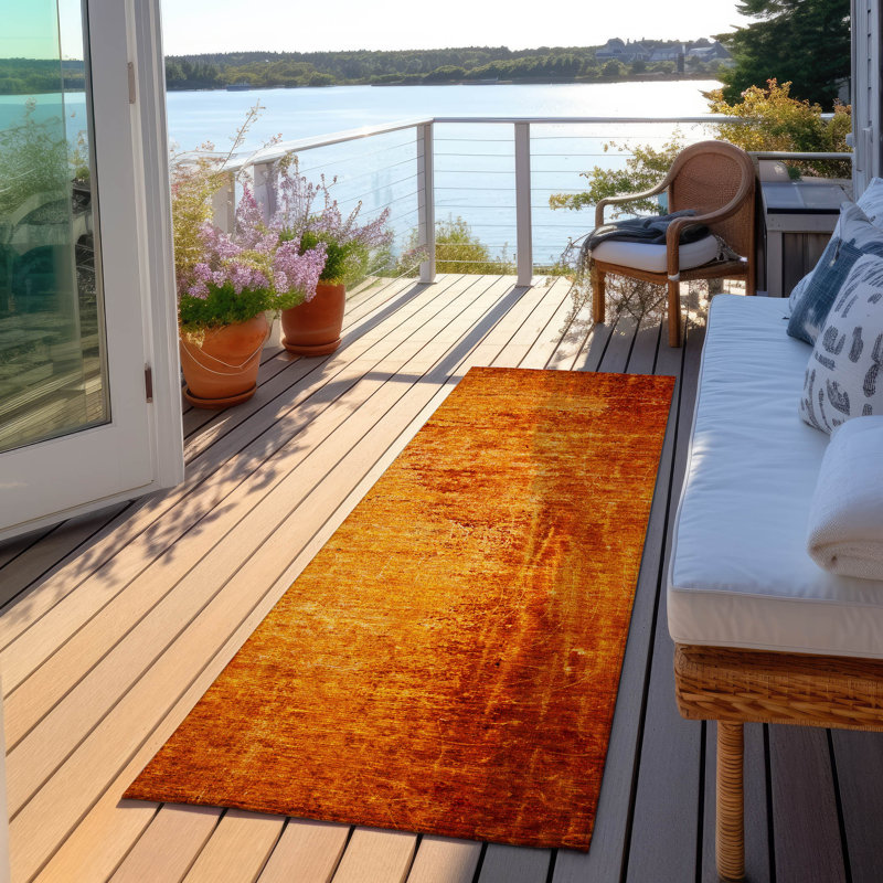Kehlani Abstract Indoor / Outdoor Rug, Runner 2'3" x 7'6"