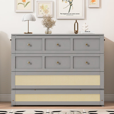 Modern Murphy Bed with Large Drawers