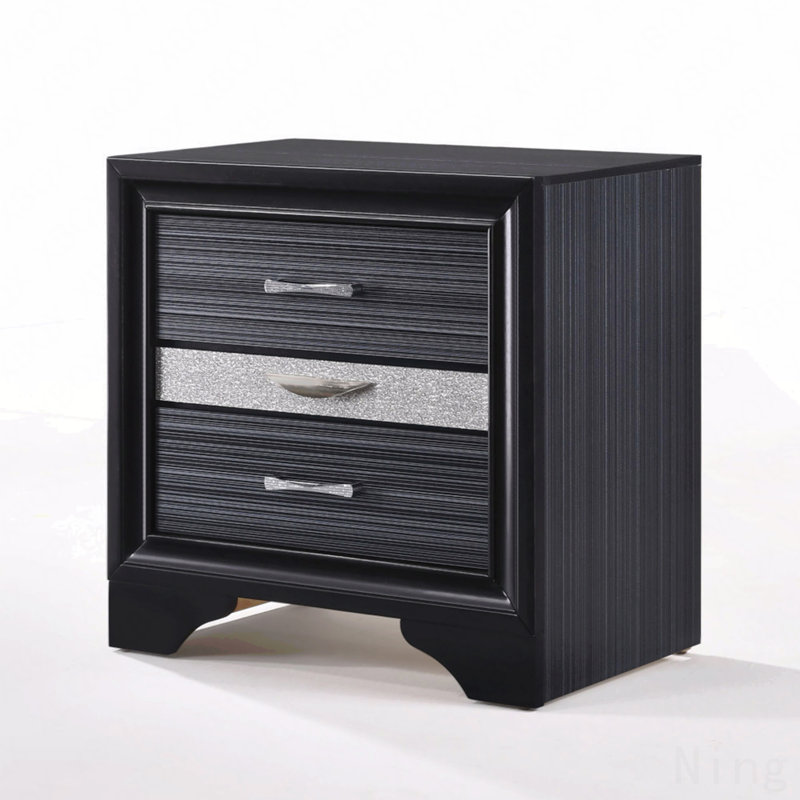 Table de chevet noire, Noir