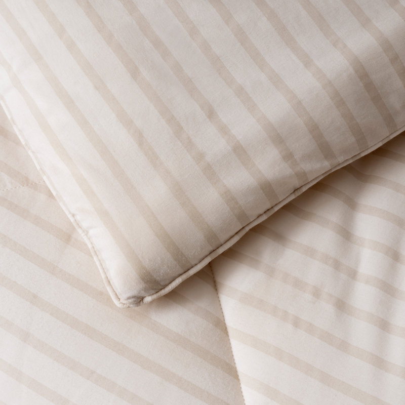 Édredon beige standard en coton, Très grand