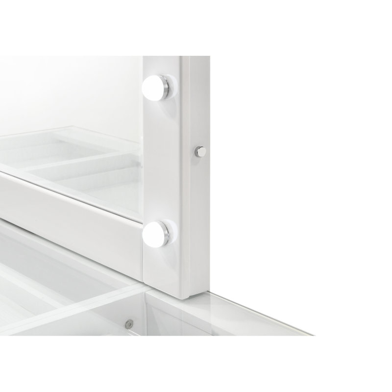 Miroir de salle de bain 1Pc Glam, Blanc