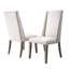 Chaise d'appoint en bois massif de couleur crème Hanneman