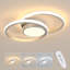 2-Light 40cm Oval LED Ceiling Light-63219642