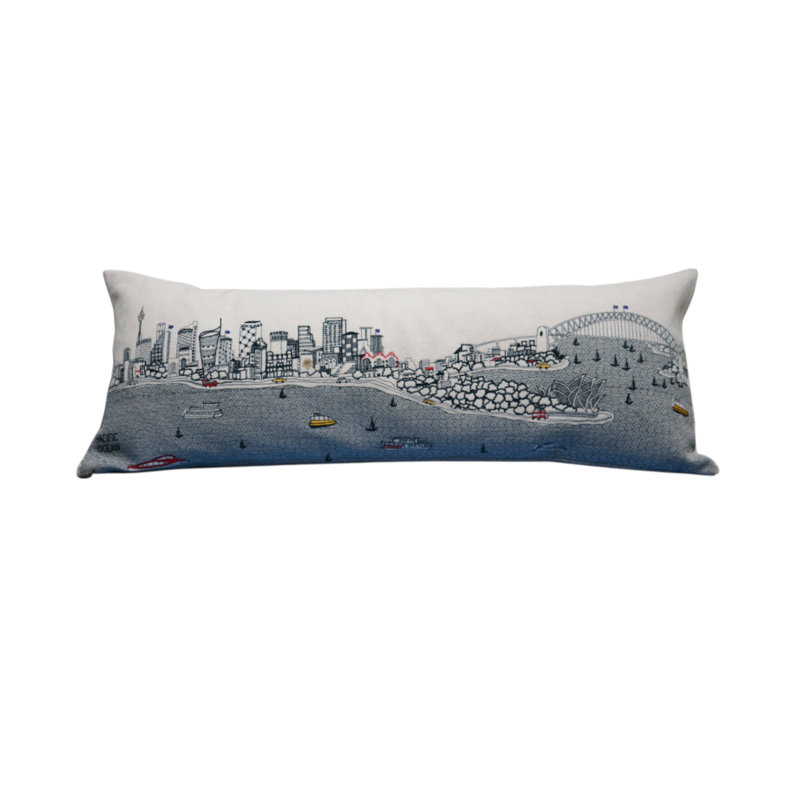 Coussin lombaire 14 "x 35" Sydney, 14 po x 35 po, Crème
