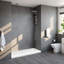 L 60 po x P 34 po, base de douche à seuil simple, bac de douche antidérapant, drain à droite-129241534-129241536