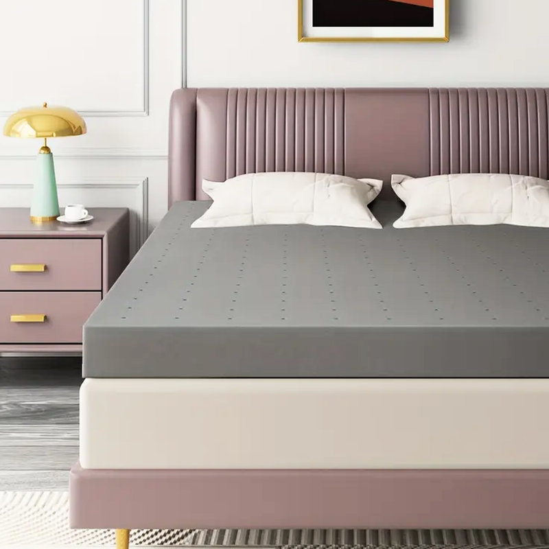 Twin 2-inch Mattress , Extra Firm With High Density Memory Foam For Spine Alignment, Relief In All Postures, And Breathable Airflow, Grey Modern Bedroom Back Support, Minimized On Shoulders, Fresh