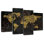 Aliaz Glitzy Gold World Map