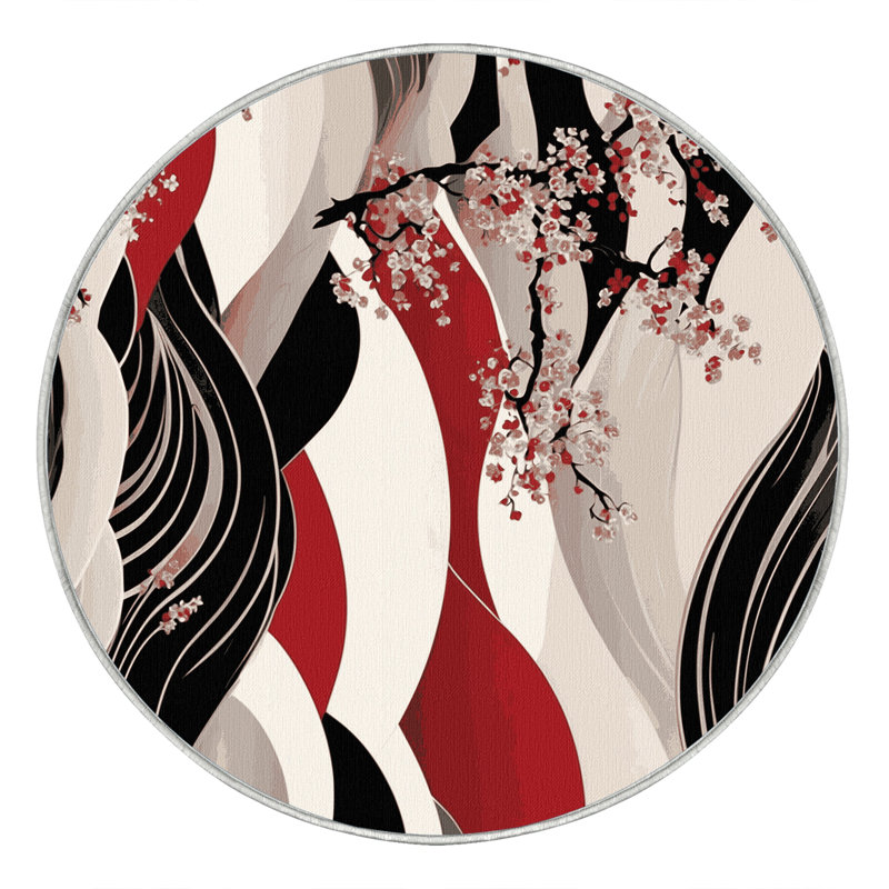 Petal Radiance Rug, Round 5'