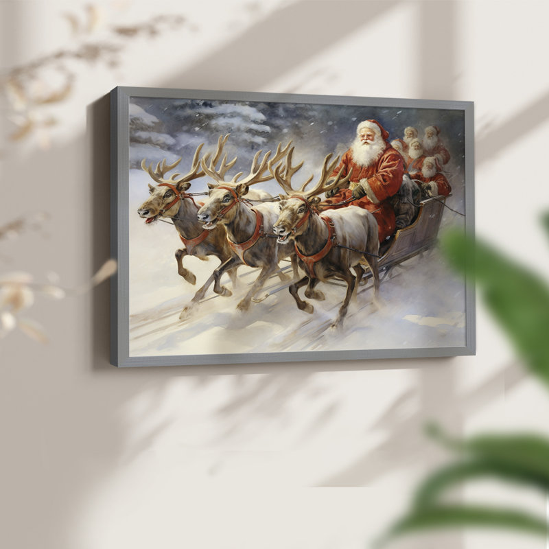«Chirstmas Art» - CECLXVI - Reproduction encadrée - Restickable, H 8 po x l 10 po, Gris