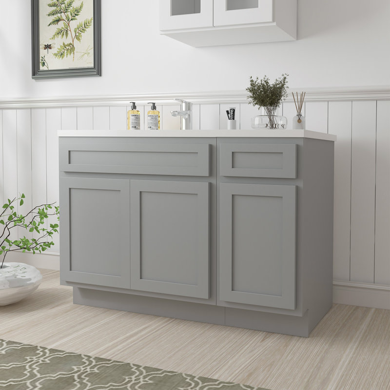 Base de meuble-lavabo simple 54 po, Gris