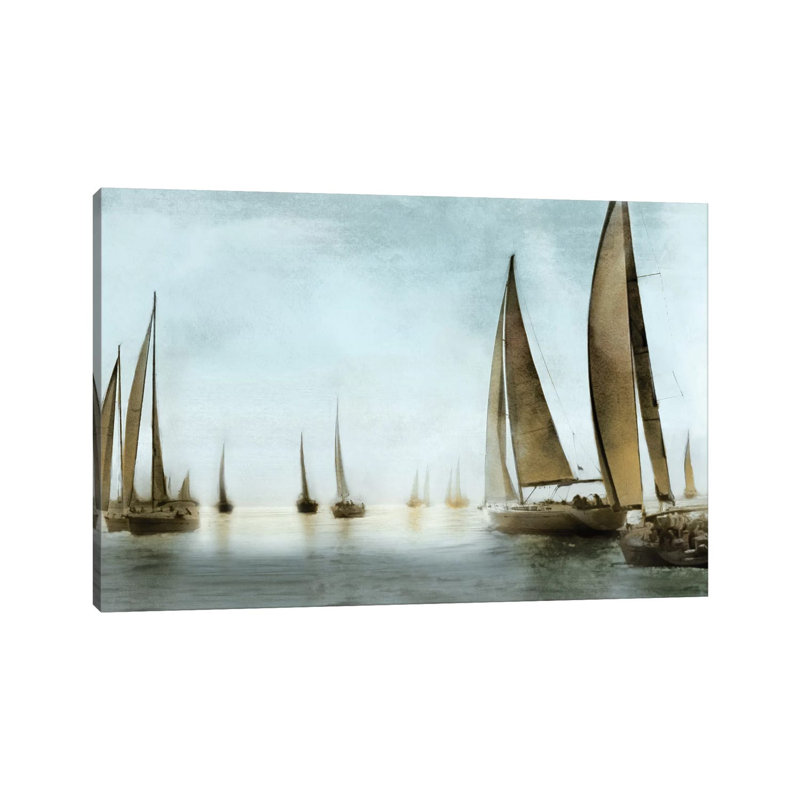 Golden Sails 1 Piece Wrapped Canvas Painting, 20.32 cm H x 30.48 cm W