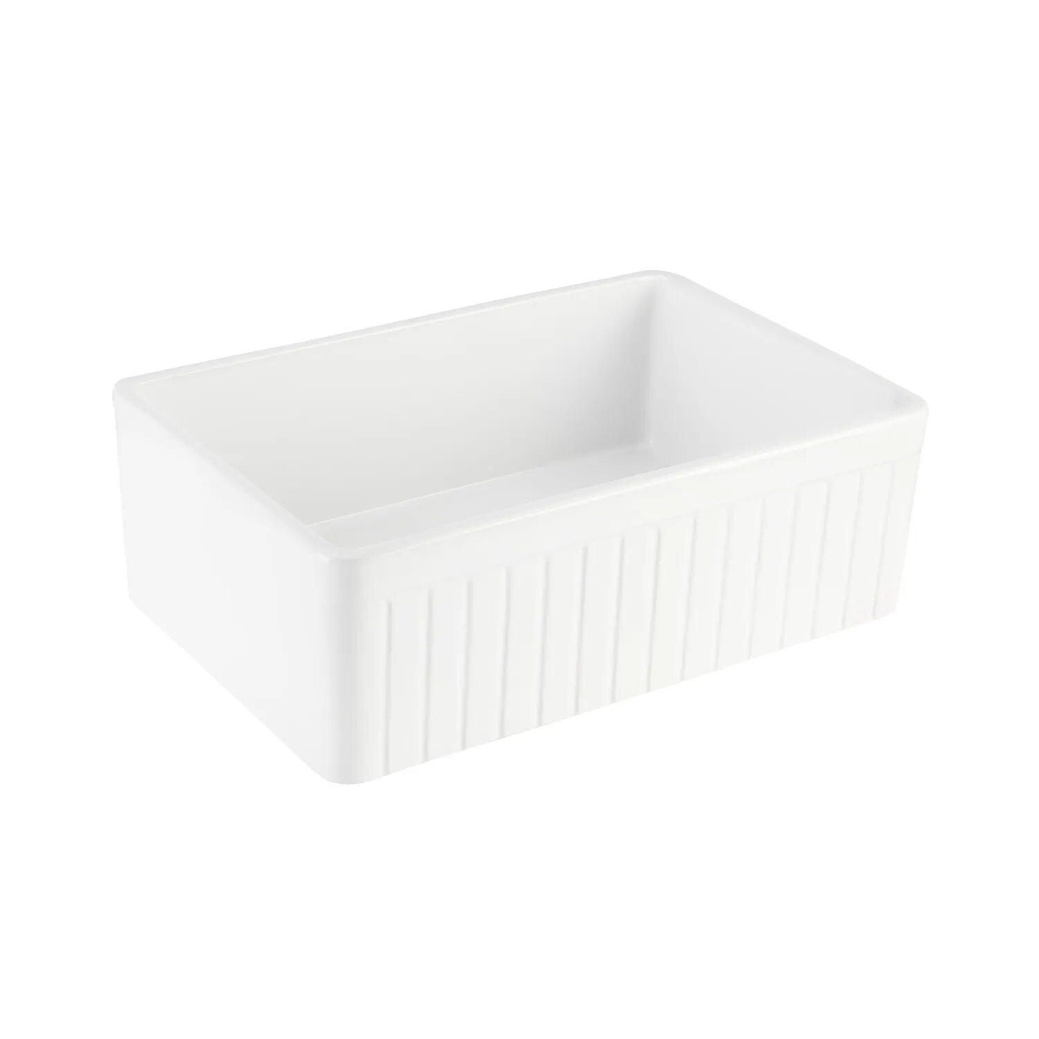 Signature Hardware 33 Curington Fireclay Farmhouse Sink With Fluted