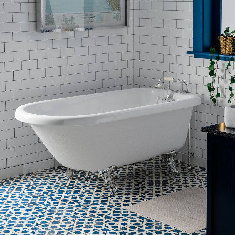 Andover 60'' x 30'' Soaking Acrylic Bathtub, Black