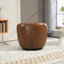 Fauteuil demi-tonneau rembourré pivotant avec rangement-1975871540