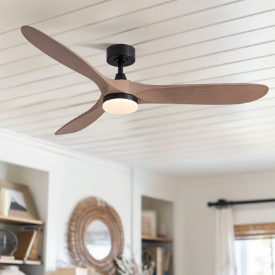 Soumeya 60'' Ceiling Fan With LED Lights, Remote Control and Quiet Reversible Dc Motor
