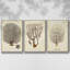 Indigo Tile I - Ensemble de 3 reproductions encadrées sur toile-97792023-97792025