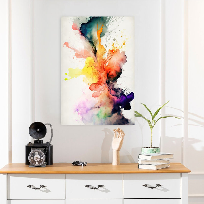 Art contemporain, art contemporain abstrait, H 24 po x l 16 po
