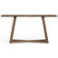 Console en bois massif de 63 pouces avec base en forme de X