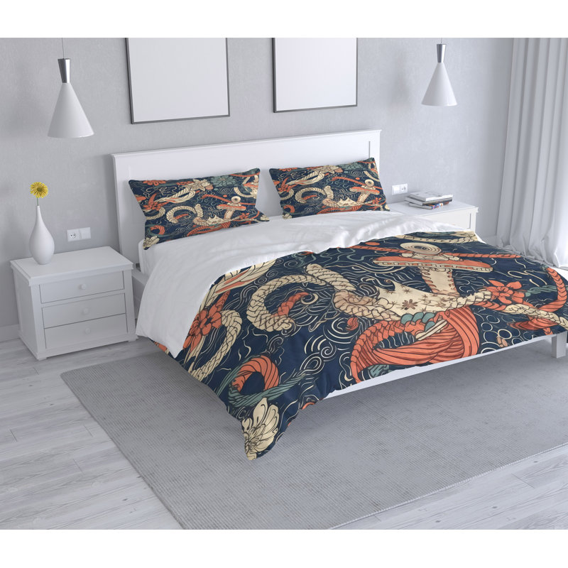 Abstract Duvet Cover, King Duvet Cover + 2 King Shams