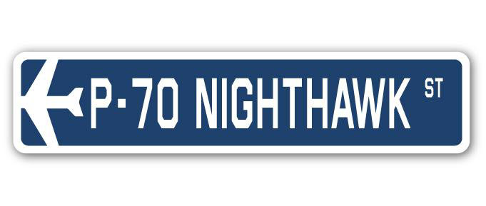 Plaque de rue militaire en aluminium Branstetter P-70 Nighthawk Air Force, H 4 po x l 18 po x P 1 po