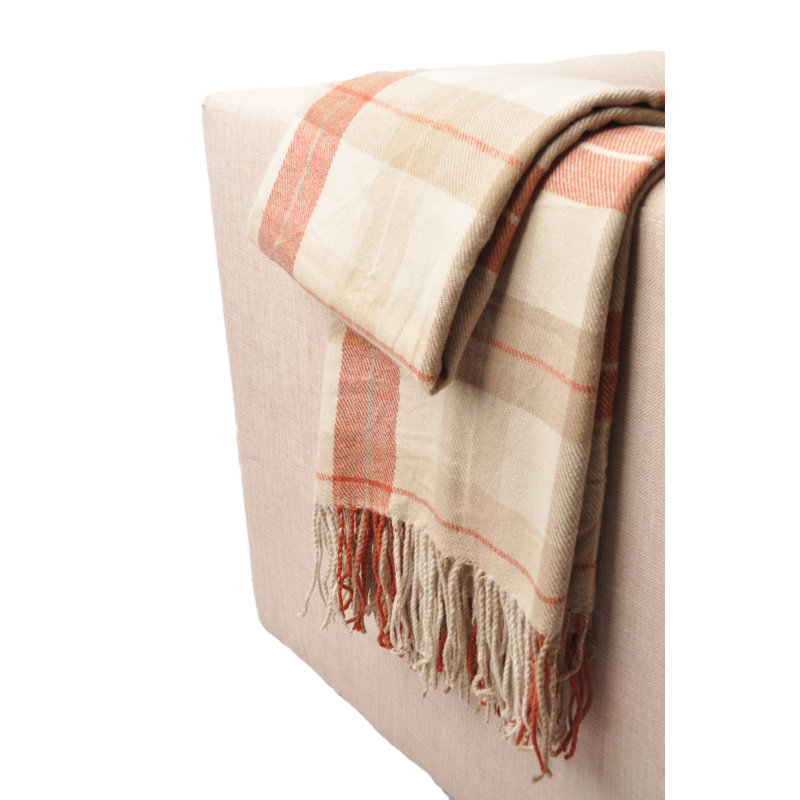 Knitted Throw Blanket, Orange