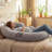 E-shaped Pregnancy Pillow, Full Body Maternity Pillow For Side Sleepers 60 Inch-support For Back, Legs, Belly, Hips, Gray-12504394-12504393