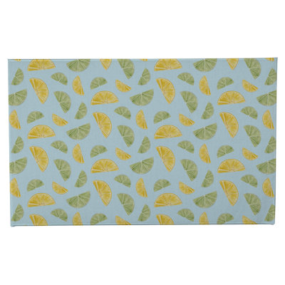 Summer Limes & Lemons Non-Skid Bath Mat