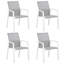 Ensemble de 4 chaises de patio en aluminium, chaises d'extérieur empilables entièrement assemblées 360 lb-169042577