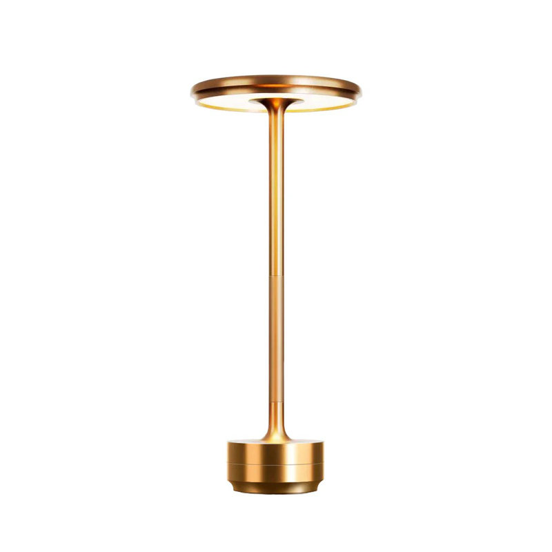 Modern Led Table Lamps, Dimmable Touch Control, Rechargeable, Portable Desk Lamps For Home, Office, And Bedroom, Gold