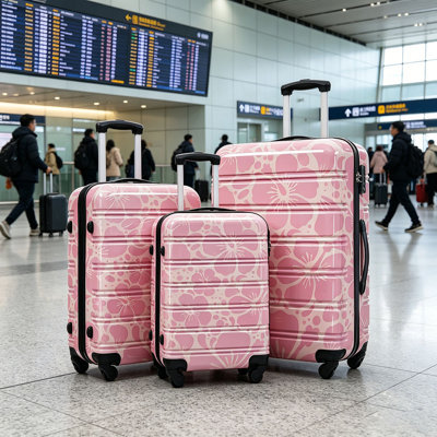 Hardshell Luggage Sets 3 pcs Spinner Suitcase with TSA Lock Lightweight-20"+24"+28" Luggages