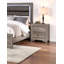 Modern 1Pc Nightstand Wooden Bedside Table 2- Drawers Bedroom Furniture