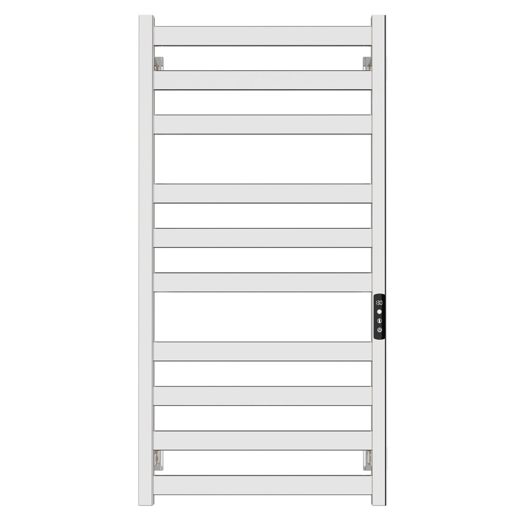 Electric Towel Warmer 10 Bars Heated Towel Rack Wall Mounted Towel Rail Paraheeter Finish: Polished Chrome
