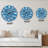Blue Berries in Jungle Pattern - Patterned Wall Clock-75721348