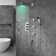 Trialo Solid Brass LED Rain Shower Head Color Changing with Temperature Responsive Design