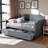 Isola Full Size Daybed with Trundle in Grey Finish, 41.78'' H X 78.05'' W X 55.71'' L-1707665765