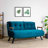 Modern 2-Seat Sofa Bed, Petrol Green | 100% Metal Frame & 100% Polyester Fabric | Convertible Design, 52.0 x 52.4 x 16.1 inches | Adjustable 14-Level Backrest, Rebonded Foam Cushions, Max Weight Capacity 440 lbs-1439942355