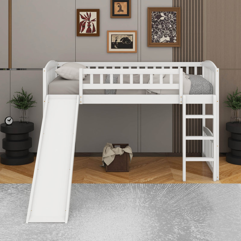 Lit mezzanine simple avec glissade