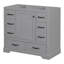 Meuble-lavabo 36 po sans lavabo, base d'armoire seulement, six tiroirs, diviseur de tiroir multifonctionnel, tablette réglable
